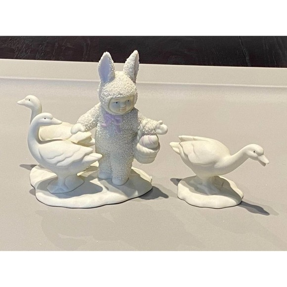 GOOSEY GOOSEY & GANDER  Springtime Stories Snowbunnies DEPT 56 - Picture 2 of 10